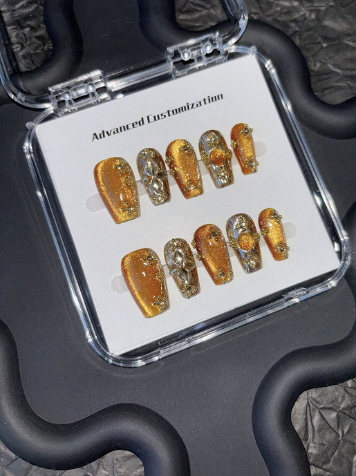 Honey Drip Nails