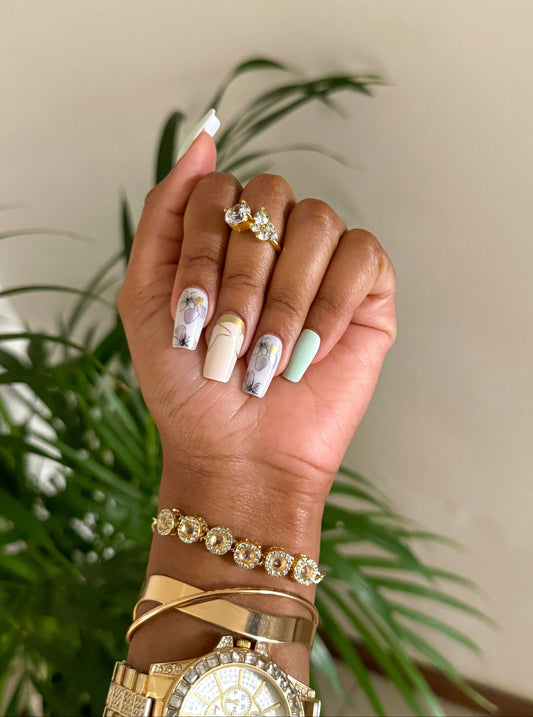 Floral Grace Nails