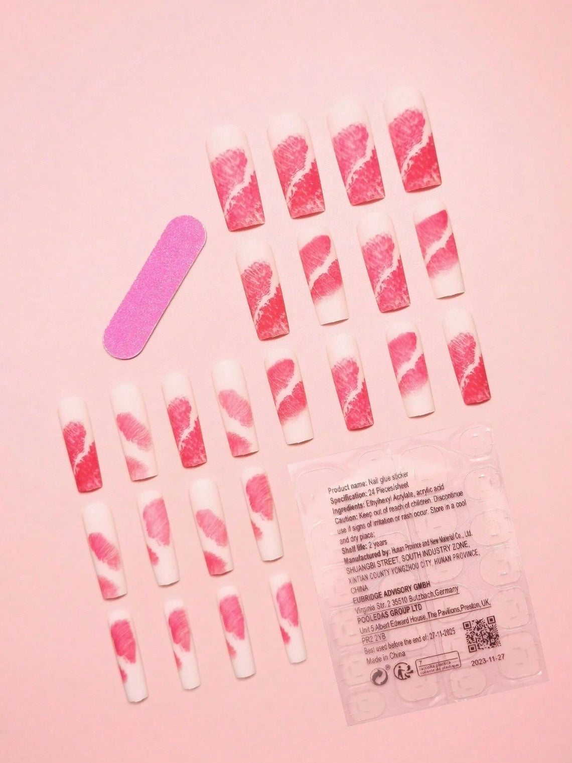 Strawberry Kisses Nails