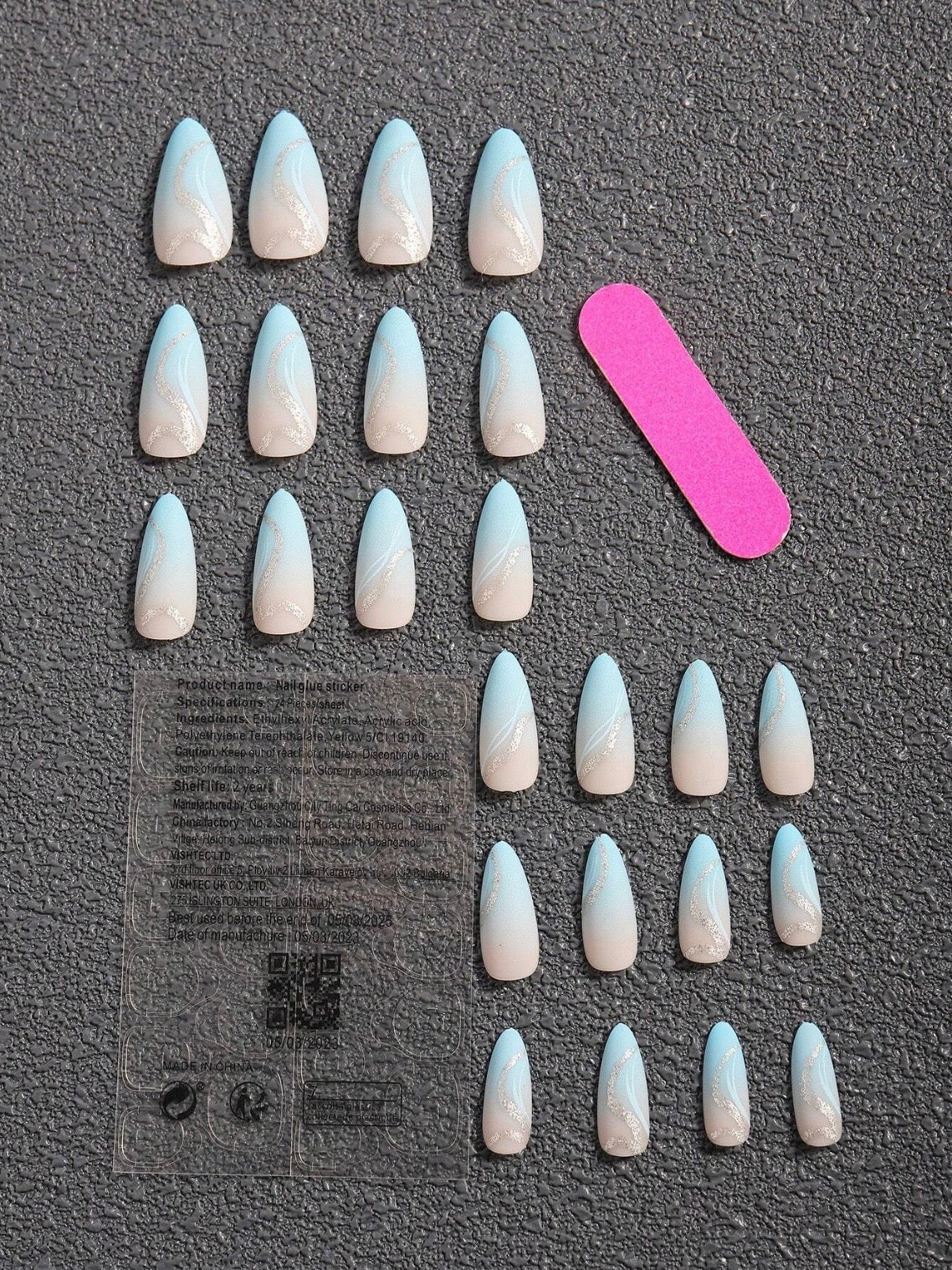 Seashore Ombre Nails