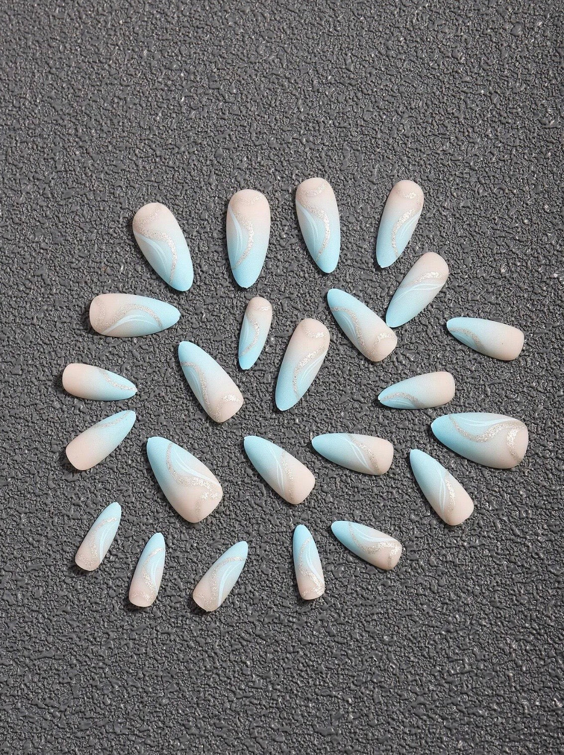 Seashore Ombre Nails