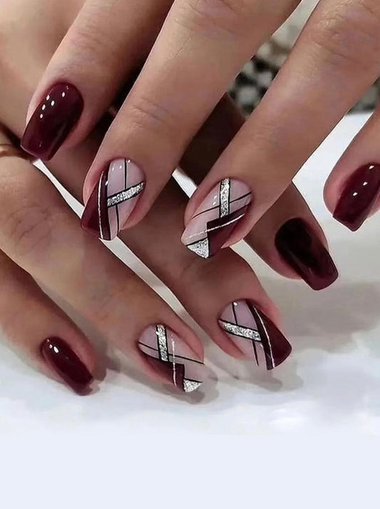 Maroon Muse Nails