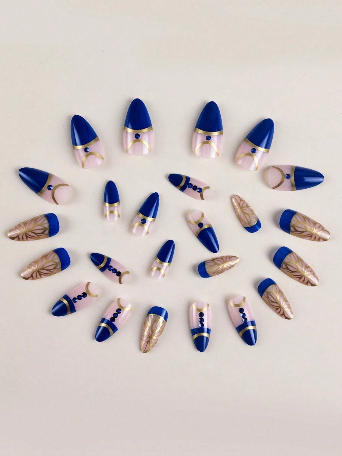 Mystic Blue Elegance Nails