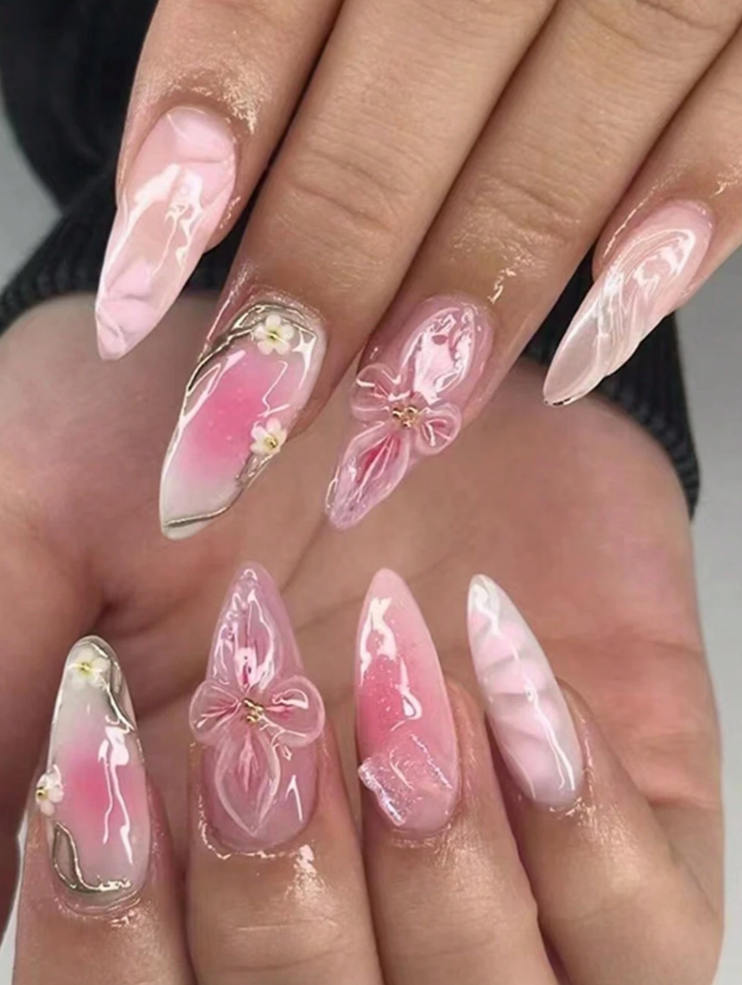 Petal Flutter Nails