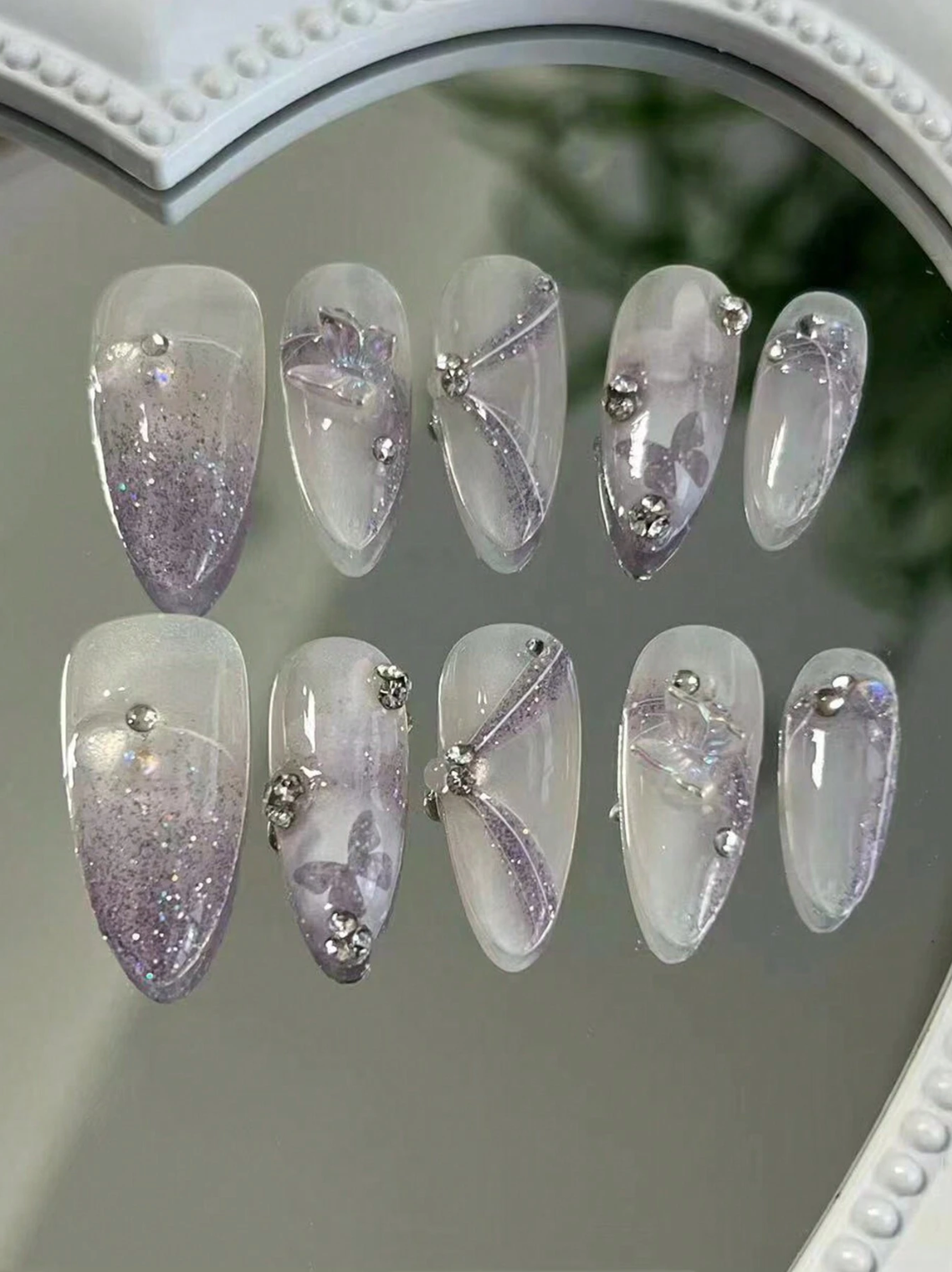 Moonlit Lilac Nails
