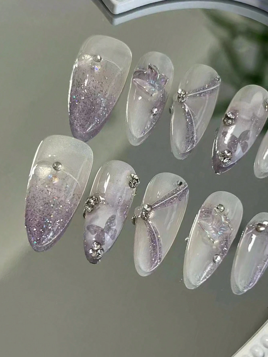 Moonlit Lilac Nails