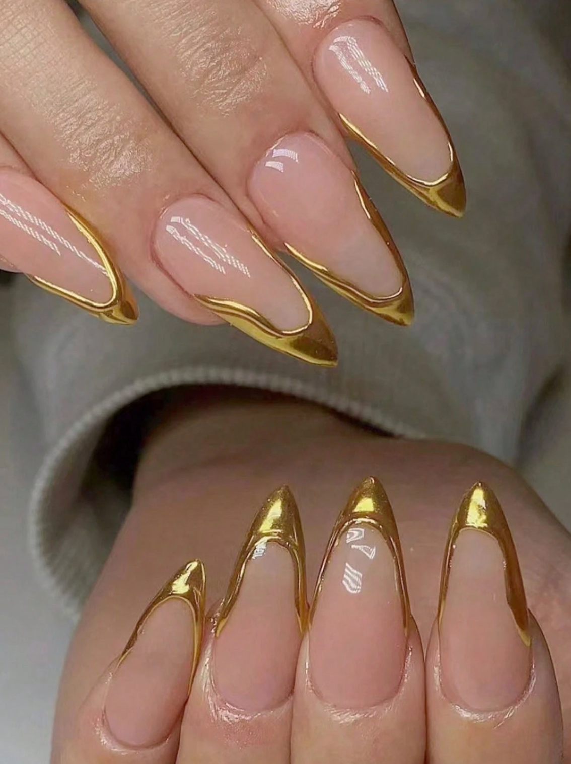 Gold Dipped Nails