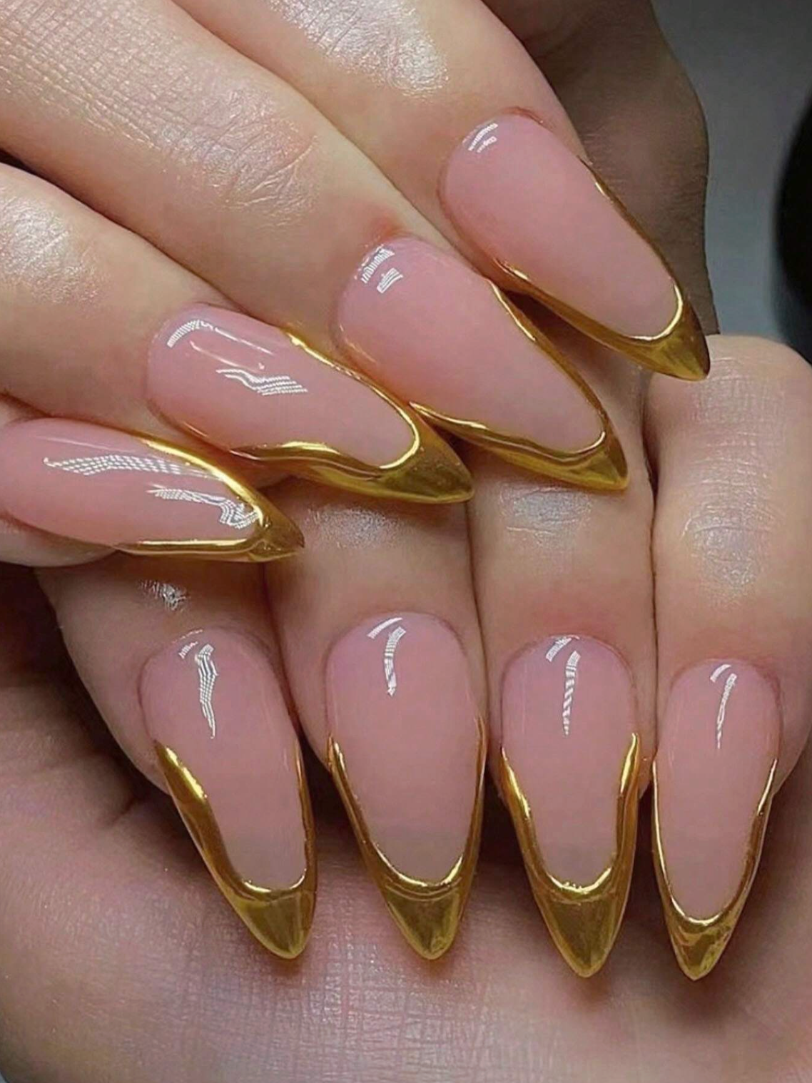 Gold Dipped Nails
