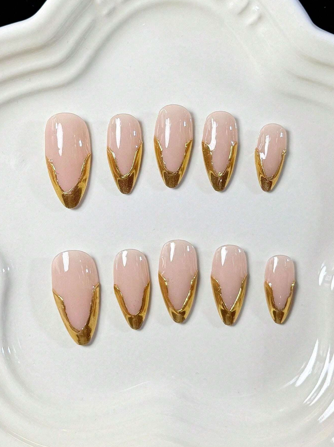 Gold Dipped Nails